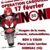 Opération cagouille de la FFMC-16, le 17 février 2018