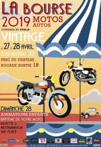 Bourse motos par PVKCR, les 27-28 avril 2019 à Cadaujac @ pars du chateau à Cadaujac